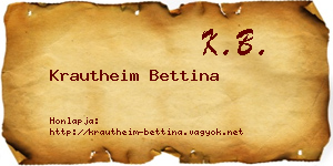 Krautheim Bettina névjegykártya